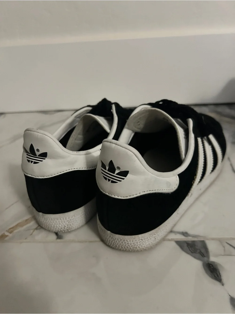 adidas Men’s Gazelle Suede Sneakers - Black & White